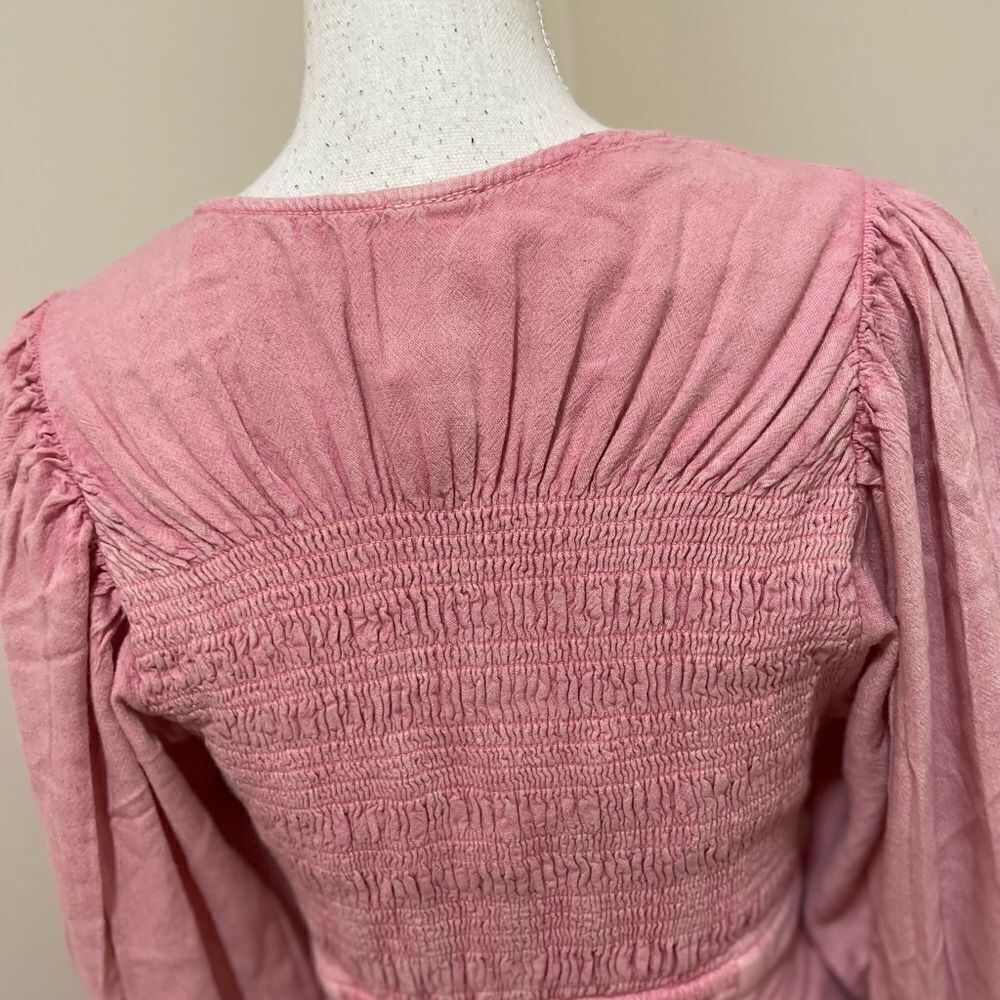 Free People String Of Hearts Maxi Dress Smocked V Neck Buttondown
Cutout… - Picture 8 of 10